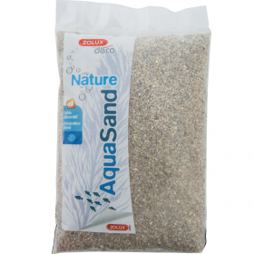 Естествен декоративен пясък за аквариуми Zolux AQUASAND NAT QUARTZ MOYEN 1KG
